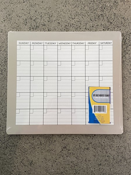 DRY ERASE CALENDAR BOARD