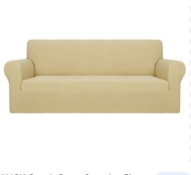 SUPREME LIVING STRETCH SOFA SLIPCOVER, BEIGE