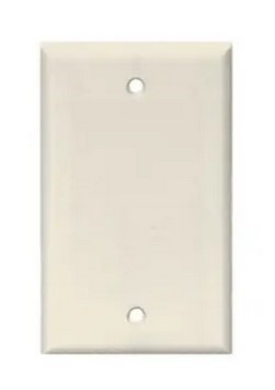 Eaton Wiring 1-Gang Thermoset Blank Wallplate, Light Almond