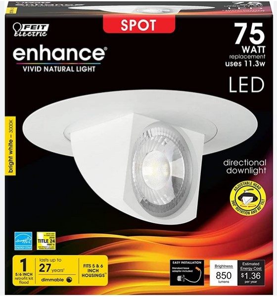 Feit Electric 47762 LED Retrofit Downlight 5"-6" | 12 watt | 120 v |