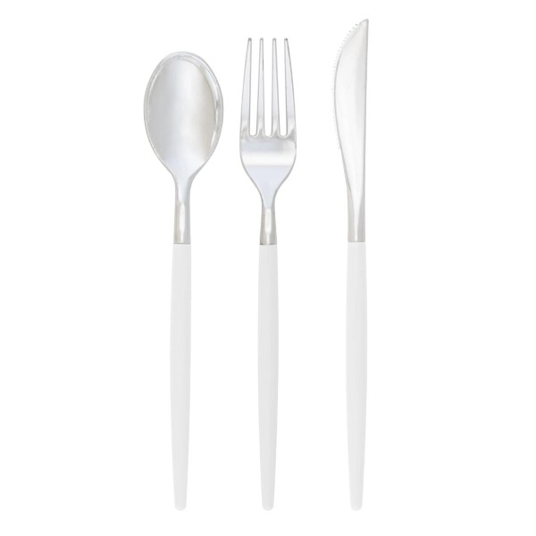 Chic Clr Silv Combo Cutlery 32P