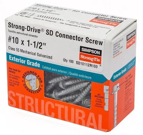 STRUCTUAL SCREW #10 1-1/2