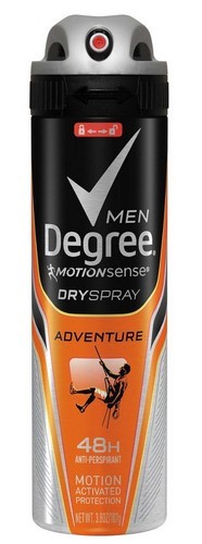 Degree Men Dry Antiperspirant Spray with MotionSense| Spy Adventure | 3.8oz