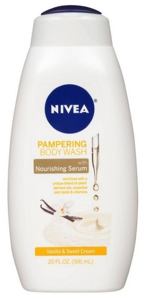 Nivea Vanilla and Sweet Cream Pampering Body Wash for Dry Skin, 20 oz