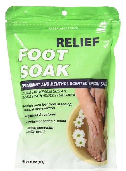 Relief MD 38750 Foot Soak Spearmint & Menthol Epsom Salt, 16 oz