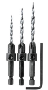 COUNTERSINK W/DRILL BIT SET 3PC