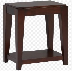 CASSARA END TABLE CHERRY BROWN