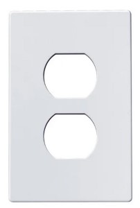 Eaton PJS8W 1-Gang Duplex Receptacle Screwless Wallplate, White