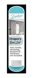 Deco DR6620N Draper Rod Set 66-120"