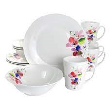 VINEYARD ROSE 12P DINNERWARE SET