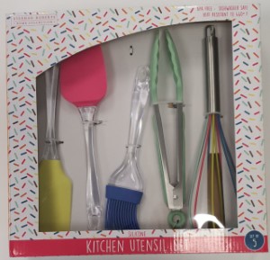 SILICONE KITCHEN UTENSIL SET, 5PC