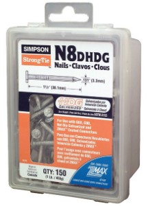 Simpson Strong-Tie N8DHDGR 8D x 1-1/2 In. Hot Dipped Galvanized Nails,  1LB