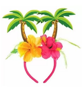 Amscan Headwear Palm Tree With Hibiscus Floral Head Bopper Hat