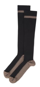 Travelon Copper Infused Compression Socks |Black | Large