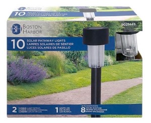 Boston Harbor Solar Pathway Stake Light; Plastic Fixture