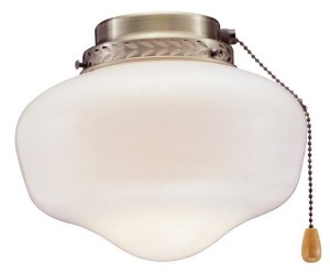 Boston Harbor CF-9SLK-AB Schoolhouse Light Kit 9in, Opal Glass, Antique