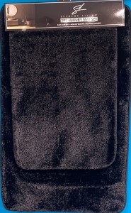 LUXURY MICROF MAT SET BLACK 2PC