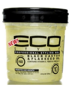 Eco Style Professional Styling Gel |Black Castor & Flaxseed Oil Gel| 16oz