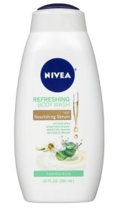 NIVEA Fresh Aloe and Lily Refreshing Body Wash with Nourishing Serum, 20oz