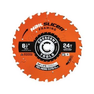 Crescent Nail Slicer Circular Saw Framing Blade | 6 1/2" x 24T