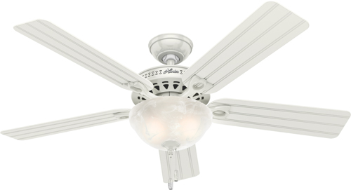 Beachcomber 52" Indoor White Ceiling Fan with Light Kit