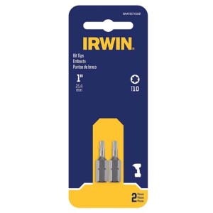 IRWIN 3513181C Insert Bit, T10 Drive, Torx Drive, 1/4 in Shank, Hex Shank,