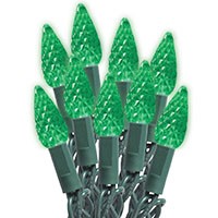 Sylvania Spool Light Cord | LED C6 | Green | 100 Count