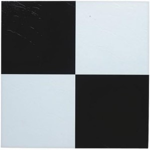 Mintcraft ELE-1305-3L Vinyl Floor Tile, Black/White 