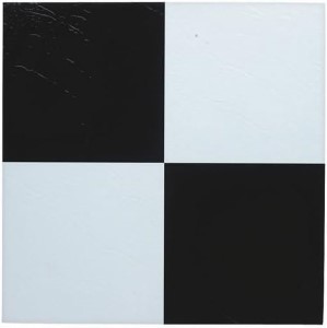 Mintcraft ELE-1305-3L Vinyl Floor Tile, Black/White 