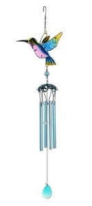 Glass Hummingbird Wind Chimes