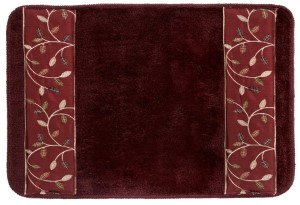 Popular Bath Aubury Collection Bath Rug | Burgundy