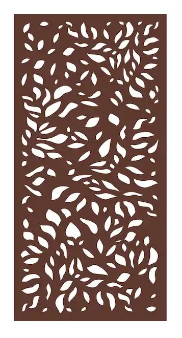 Modinex Decorative Composite Fence Panel in the Botanical Design | Espresso