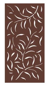 Modinex Composite Decorative Fence Panel in the Acacia Design | Espresso