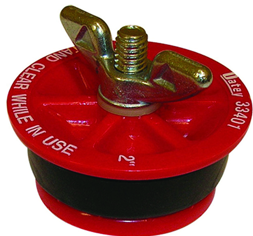 Oatey 33401 Test Plug, 2 in, Plastic, Red