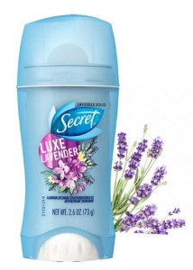 Secret Invisible Solid Antiperspirant and Deodorant | Luxe Lavender Scent |