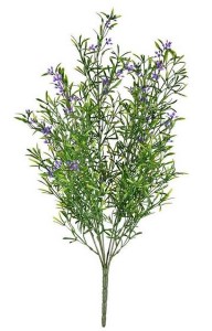 21" Purple Flowers Green Velvet Bush UV