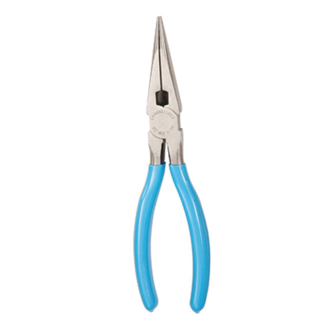 CHANNELLOCK 317 Nose Plier, HCS Jaw, 8 in OAL, Blue Handle