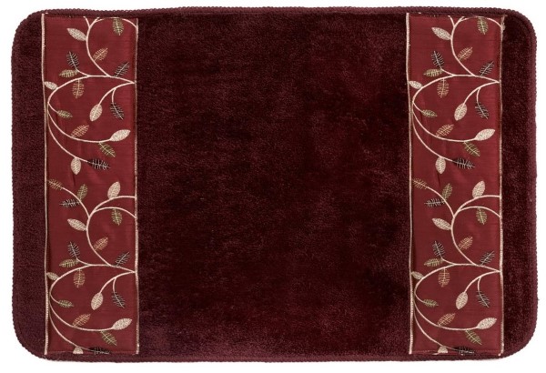 Popular Bath Aubury Collection Bath Rug | Burgundy