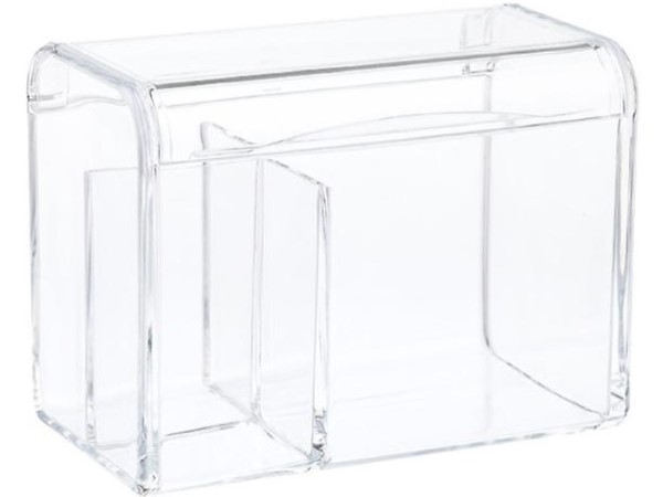 Tall 3-Section Acrylic Hinged-Lid Box