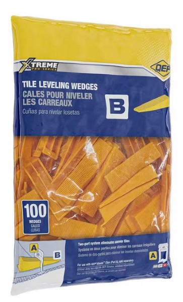 QEP 99762 QEP Xtreme Tile Leveling Wedges| Yellow | 100 piece