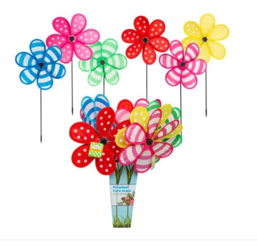 Flower Garden Dot Pinwheel | 21 inch