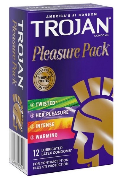 TROJAN LUB PLEASURE PACK 12S