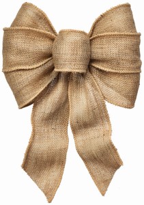 Holiday Trims 6112 Natural Burlap Wired Bow