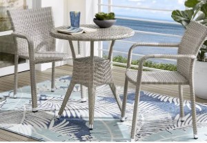 BAY TERRACE 3PC GRAY WICKER SET