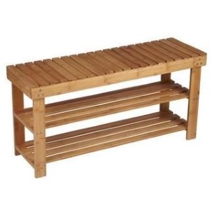 2 SHELF STORAGE BENCH SEAT NATUR