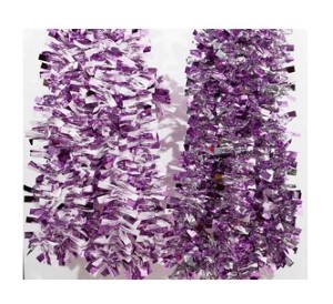 15FT FLAT END TINSEL GARLAND | 15FT | PURPLE