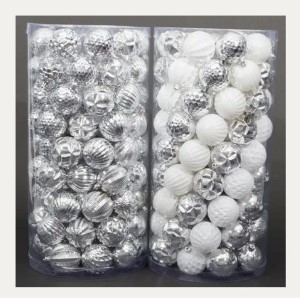 60MM CHRISTMAS BALLS | SILVER | 100 PIECES
