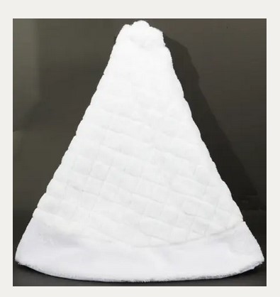 FUR TREE SKIRT WITH RUFFLE | WHITE