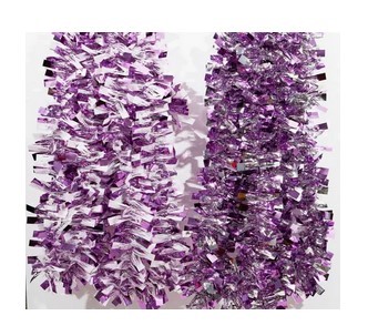 15FT FLAT END TINSEL GARLAND | 15FT | PURPLE