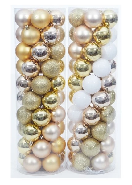 60MM CHRISTMAS BALLS | GOLD | 50 PIECE